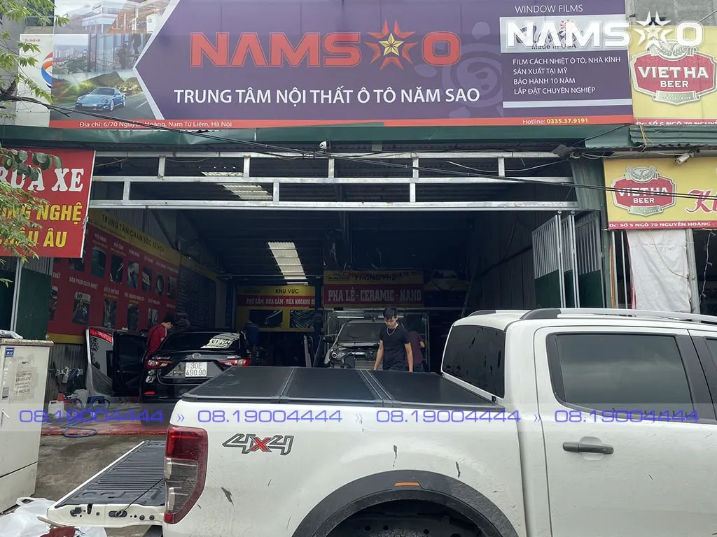 Tổng quan nắp thùng 3 tấm gấp gọn và cố định tại vị trí sát cabin