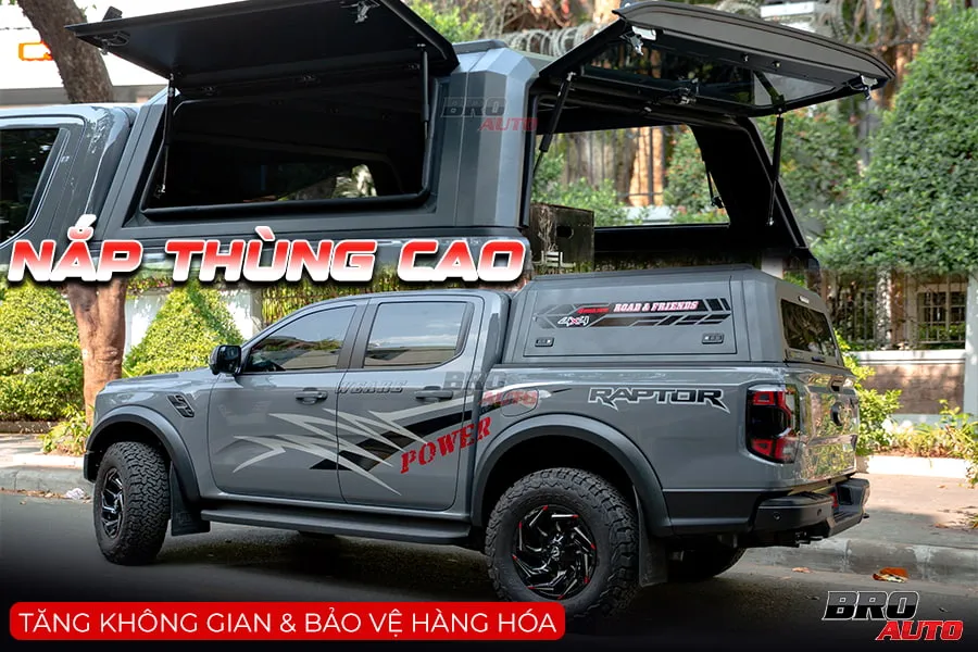 Nắp thùng cao SmartCap hợp kim nhôm chịu tải 500kg