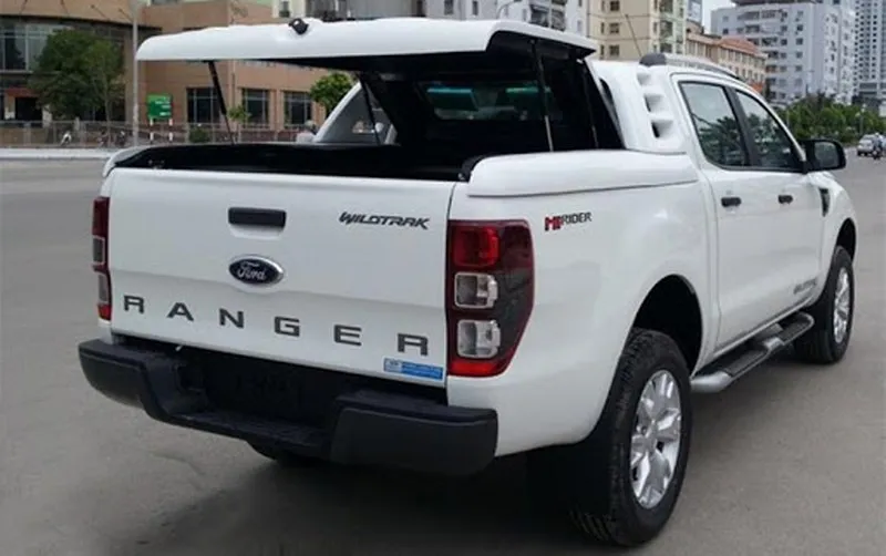 Nắp thùng thấp cho xe bán tải Ford Ranger mở lên 90 độ