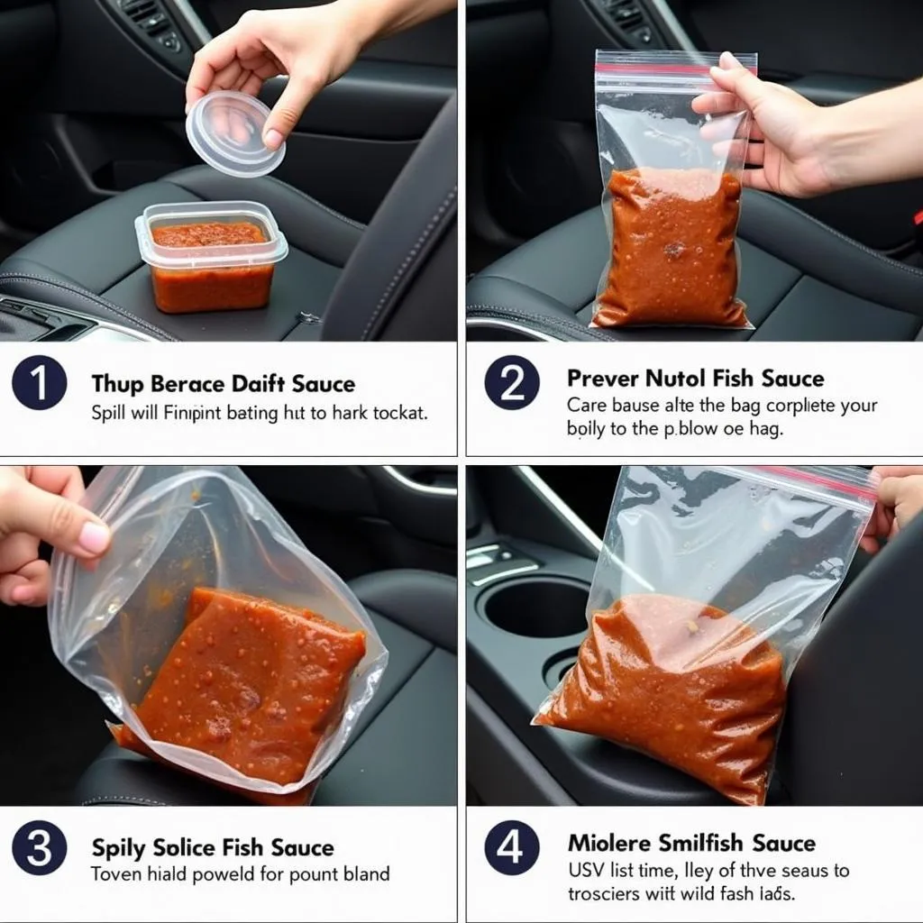 Đóng gói thực phẩm kỹ lưỡng trong thùng kín giúp ngăn ngừa mùi nước mắm trong xe ô tô