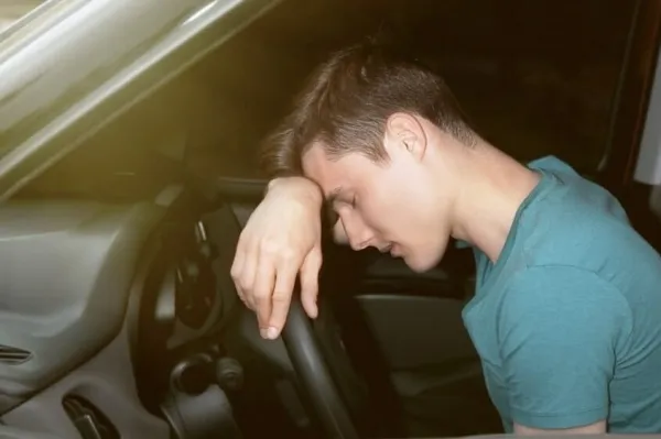 Các vật dụng cần thiết như gối cổ và chăn mỏng được chuẩn bị để ngủ qua đêm an toàn trong xe ô tô