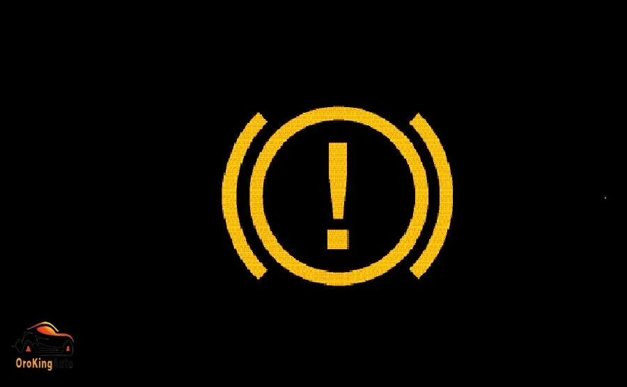 Biểu tượng cảnh báo dấu chấm than trên ô tô cho lỗi phanh tay hoặc dầu phanh