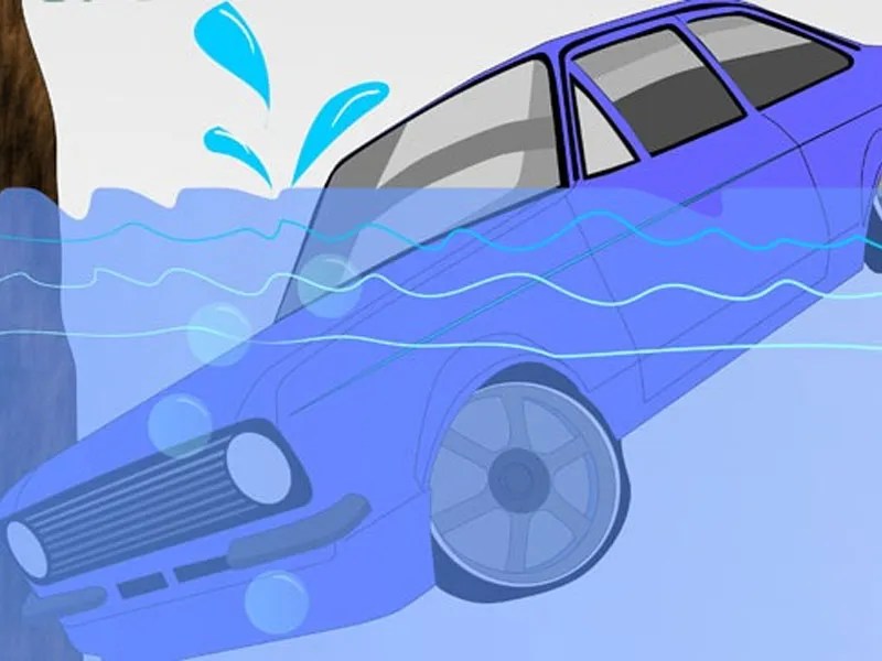 Ô tô rơi xuống nước là một trường hợp cực kỳ nguy hiểm