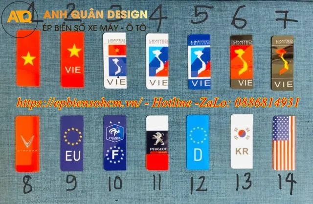 Tem Ốp Biển Số Châu Âu cho ô tô