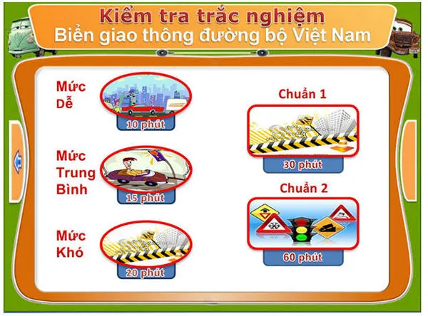 Giao diện phần mềm học lý thuyết và allintitle:phần mềm học lái xe ô tô b2 trên máy tính