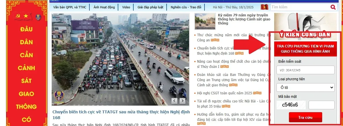 Hướng dẫn các bước csgt.vn tra cứu biển số xe chi tiết nhất
