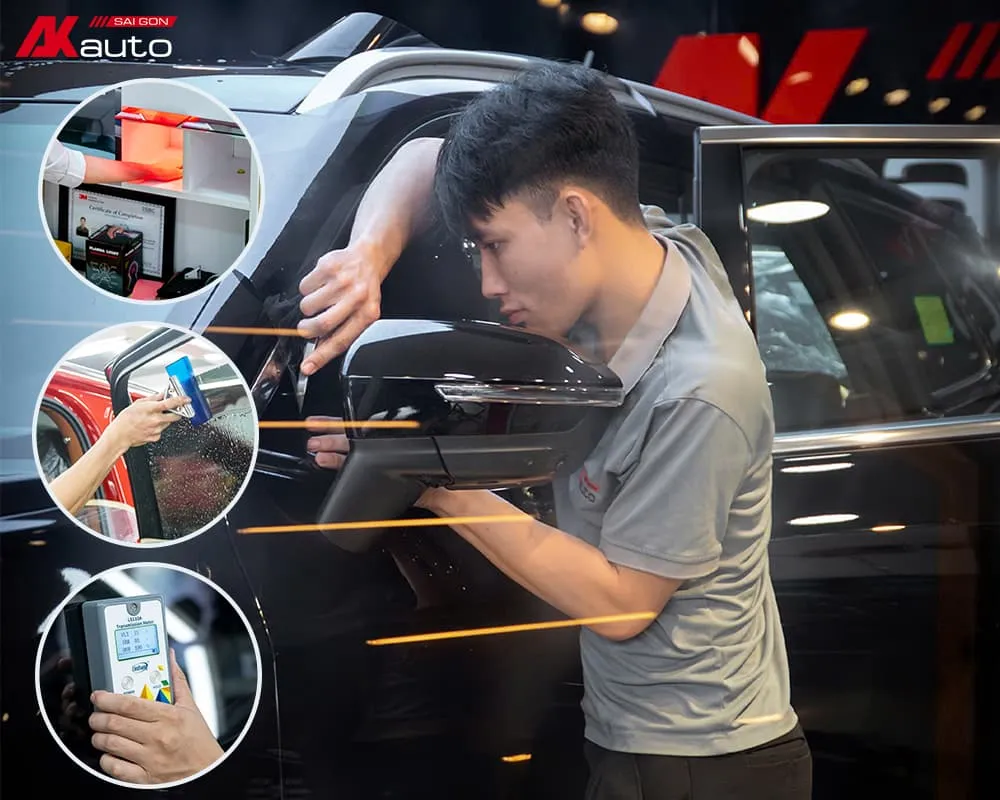 Phòng Thi Công Dán Phim Cách Nhiệt Xe Ô Tô Đạt Chuẩn Quốc Tế