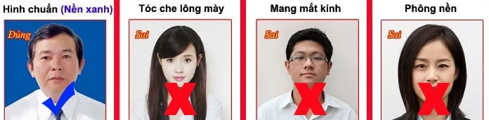 Hình ảnh yêu cầu phông nền màu xanh khi chụp ảnh thẻ 3x4 làm hồ sơ học lái xe hạng C