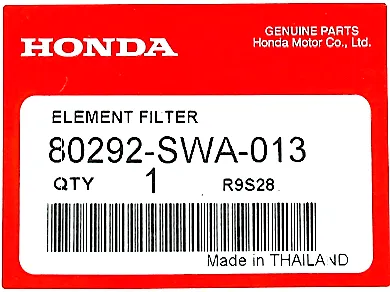 Tem xuất khẩu phụ tùng Honda chính hãng