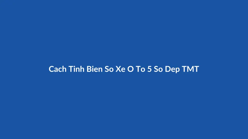 Hình ảnh xe ô tô TMT Motors với biển số 5 số đẹp mang ý nghĩa lộc phát