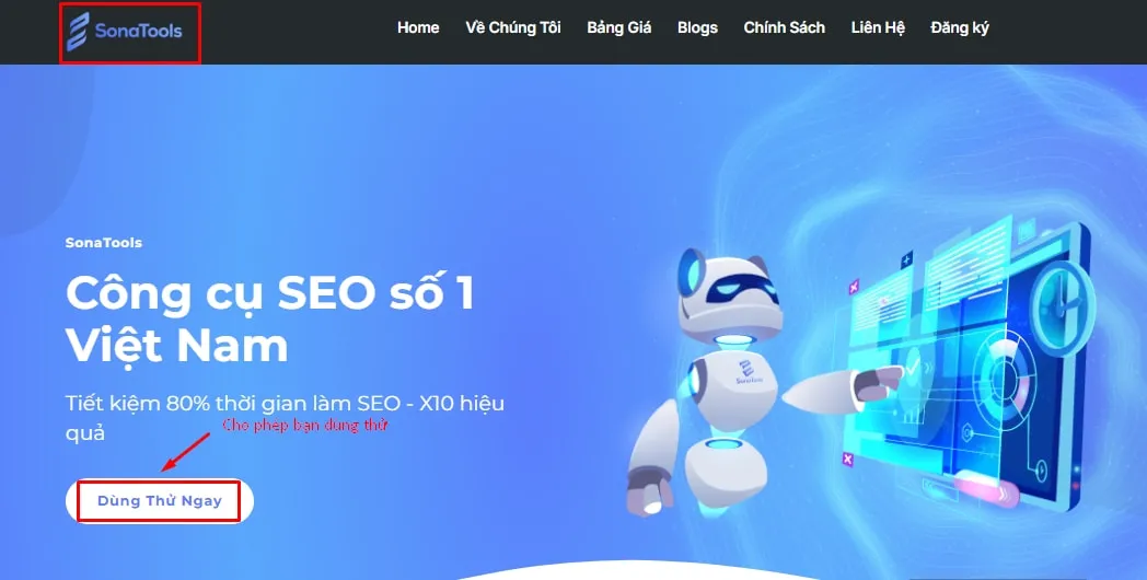 Giao diện công cụ kiểm tra , liên quan đến việc phân tích thị trường