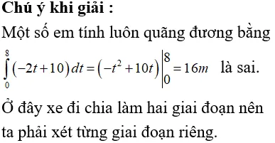 Kết quả cuối cùng và các bước tính quãng đường di chuyển của ô tô sau khi đạp phanh
