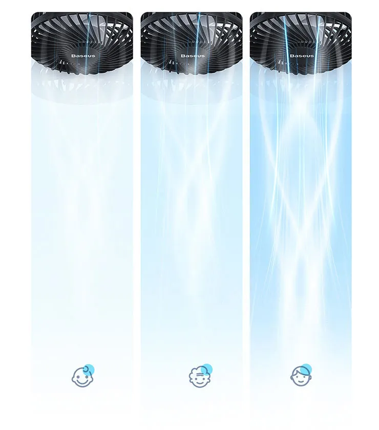 Quạt Baseus giúp điều hòa không khí, tăng cường hơi lạnh từ cửa gió điều hòa ô tô