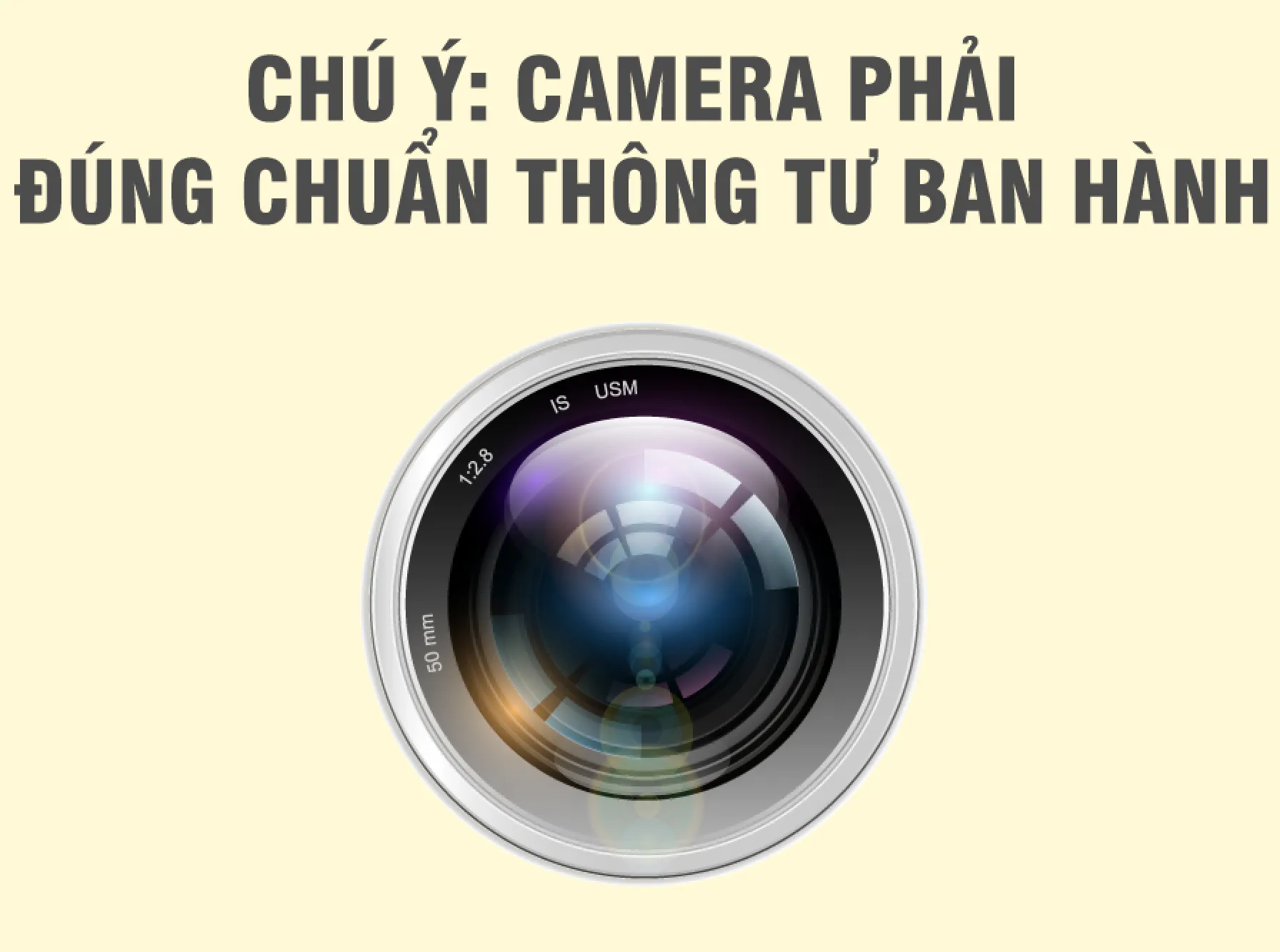 Camera phải đúng chuẩn quy định