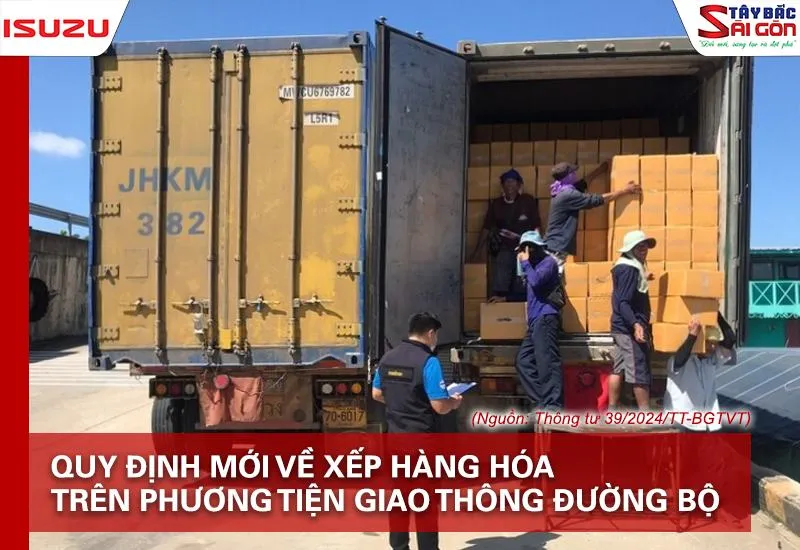 Quy định mới về xếp hàng hóa trên xe