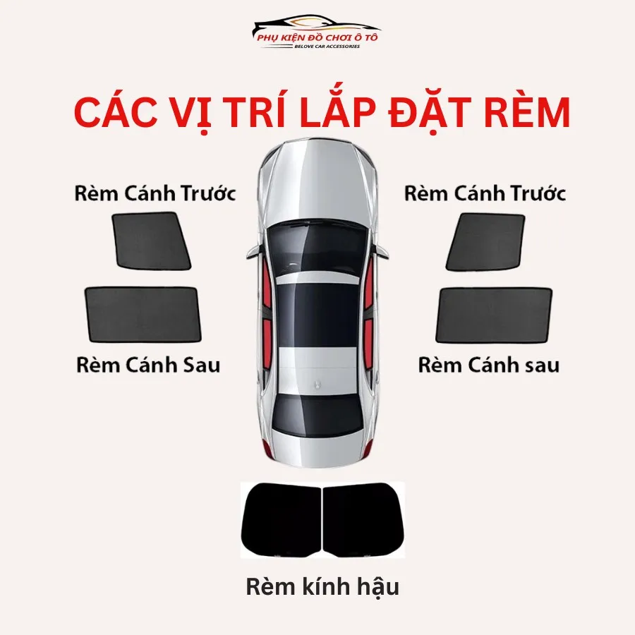 Miếng che nắng ô tô nam châm lắp đặt vừa vặn trên cửa xe, tăng tính riêng tư