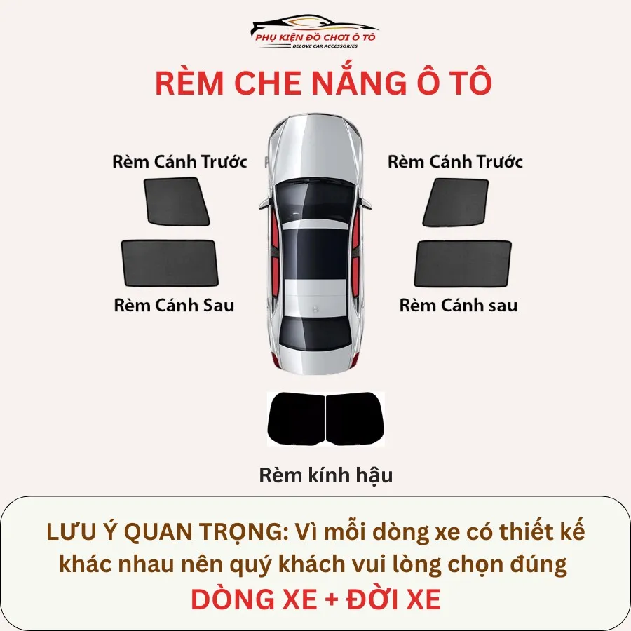 Miếng che nắng ô tô và kính hậu được đặt gọn gàng, sẵn sàng lắp đặt