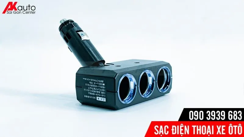 tẩu chia ô tô 3 cổng