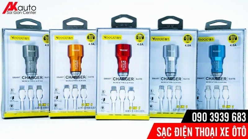 sạc điện thoại ô tô sạc nhanh