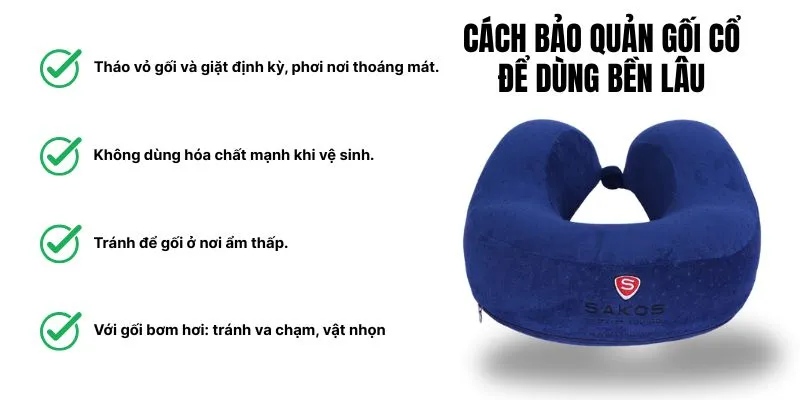 Cách bảo quản gối cổ để dùng bền lâu
