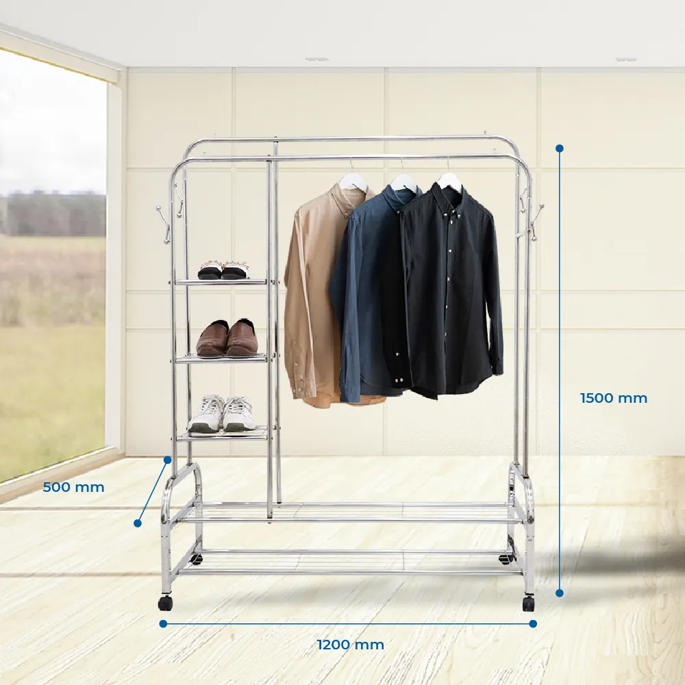 Cấu trúc 2 tầng của sào phơi giúp tối ưu hóa diện tích phơi đồ theo phương thẳng đứng