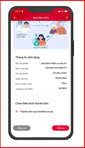 Kiểm tra lại thông tin và xác nhận thanh toán