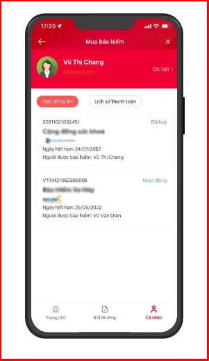 Kiểm tra thông tin hợp đồng đã mua