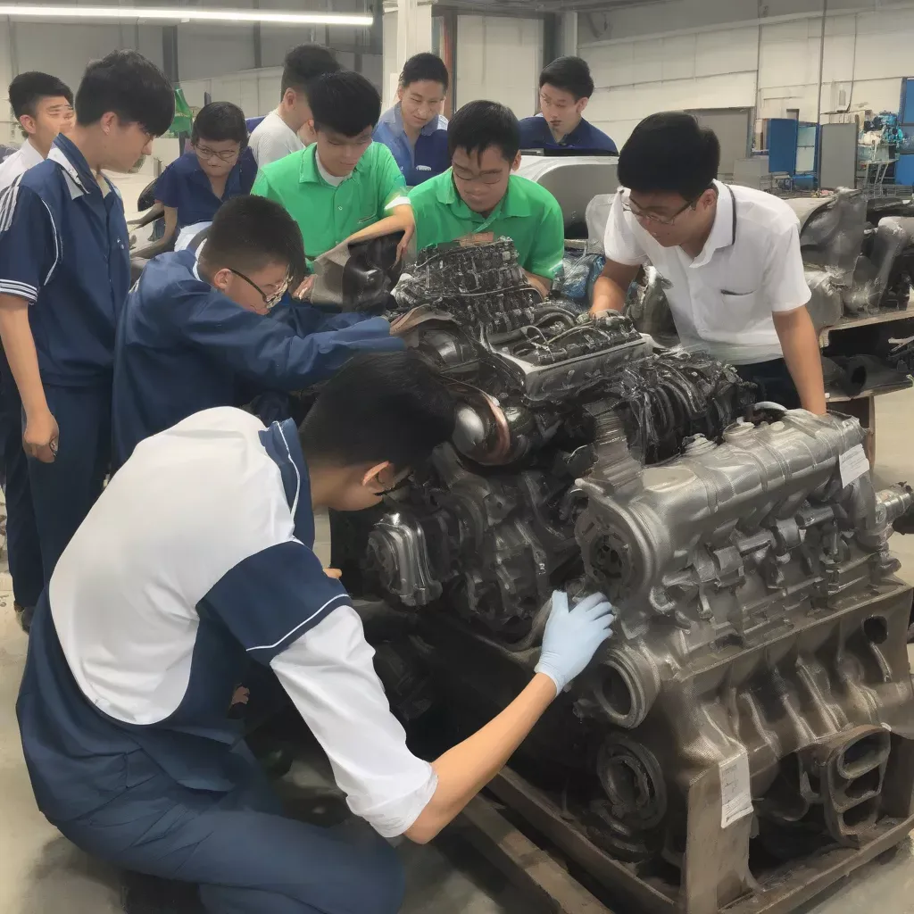 Sinh viên Đại học Nông Lâm nghiên cứu xe tải: Hình ảnh thực hành công nghệ kỹ thuật ô tô