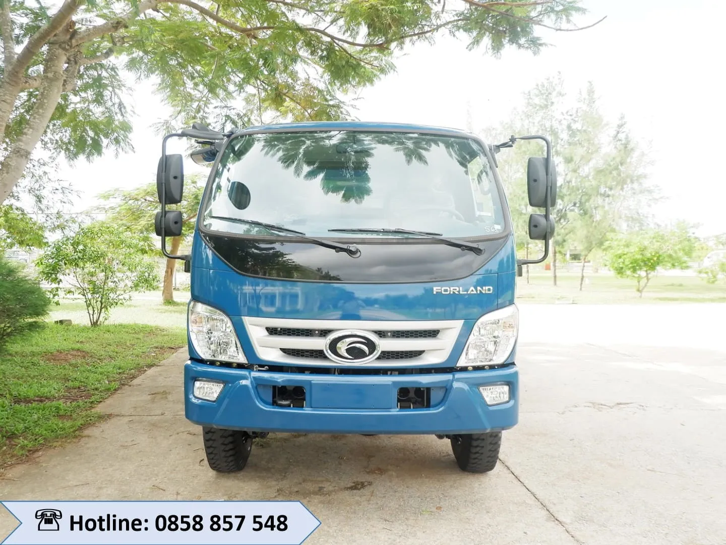 Hình ảnh tổng thể xe ben 3 5 tấn Thaco Forland FD990A 4WD từ phía trước