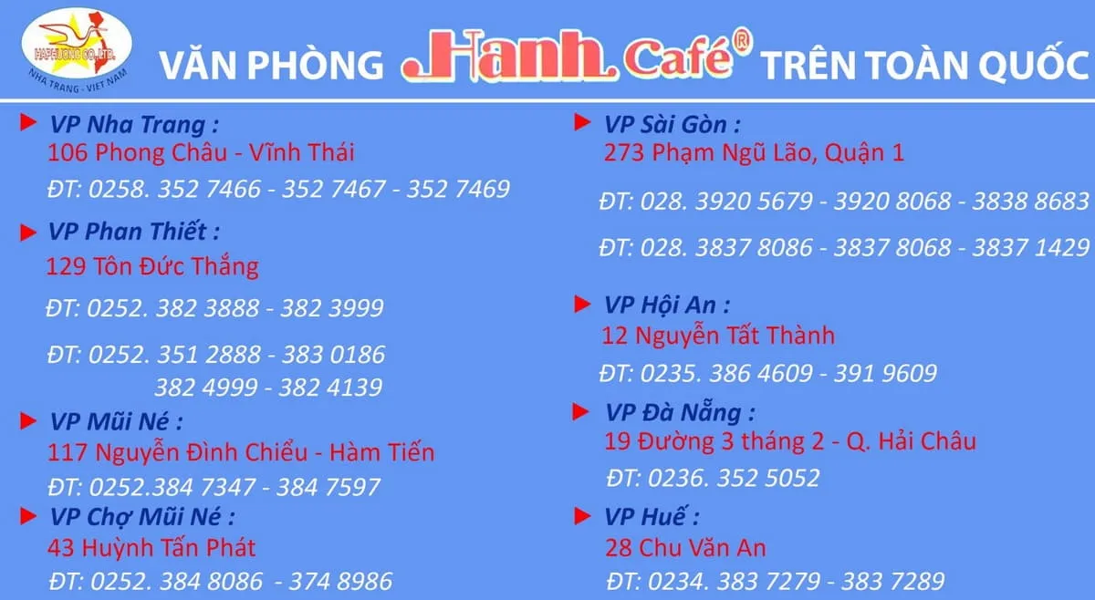 Văn phòng & số điện thoại hotline đặt vé online