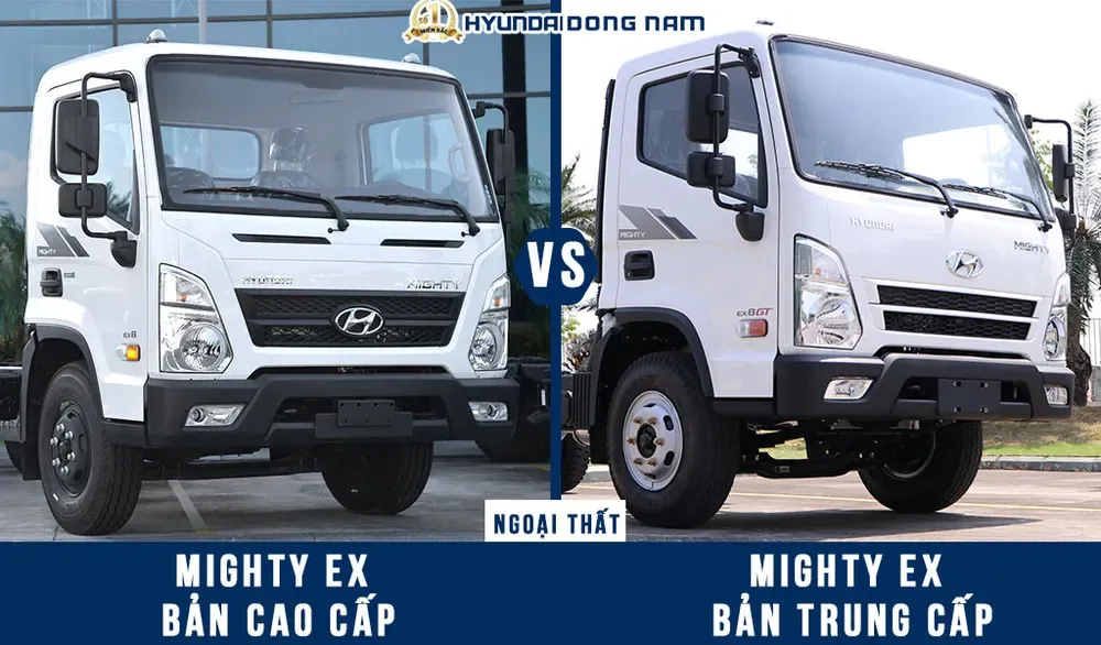 So sánh Ngoại thất Mighty EX 8 và EX 8L