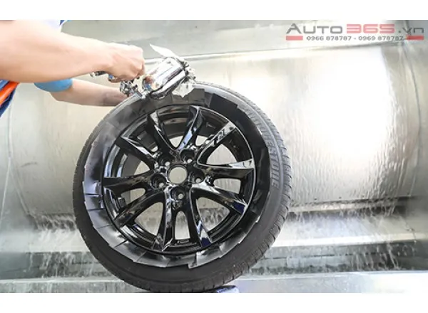 Mâm xe sau khi sơn có độ bền cao, chống trầy xước