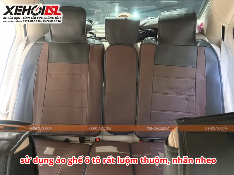 Áo bọc ghế ô tô bị nhăn nheo, lượm thượm