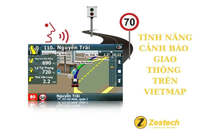 Cách sử dụng VietMap trên ô tô với tính năng cảnh báo giao thông
