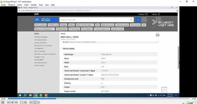 Hình ảnh thực tế học viên thực hành sửa chữa và chẩn đoán xe BMW sau khi học sửa chữa ô tô online