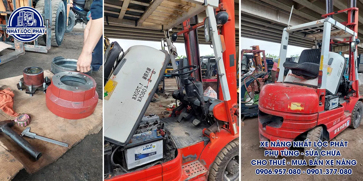 sửa xe nâng dầu