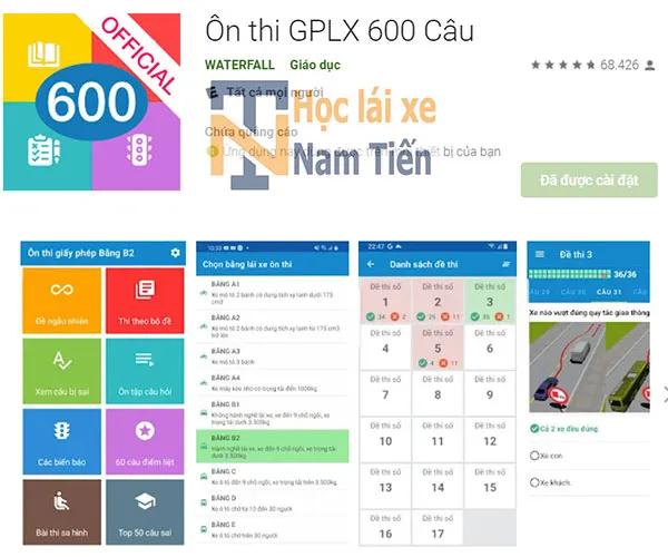 Tai Phan Mem On Thi Ly Thuyet Hoc Lai Xe O To