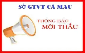 Hình ảnh thông báo mời thầu của Sở GTVT Cà Mau