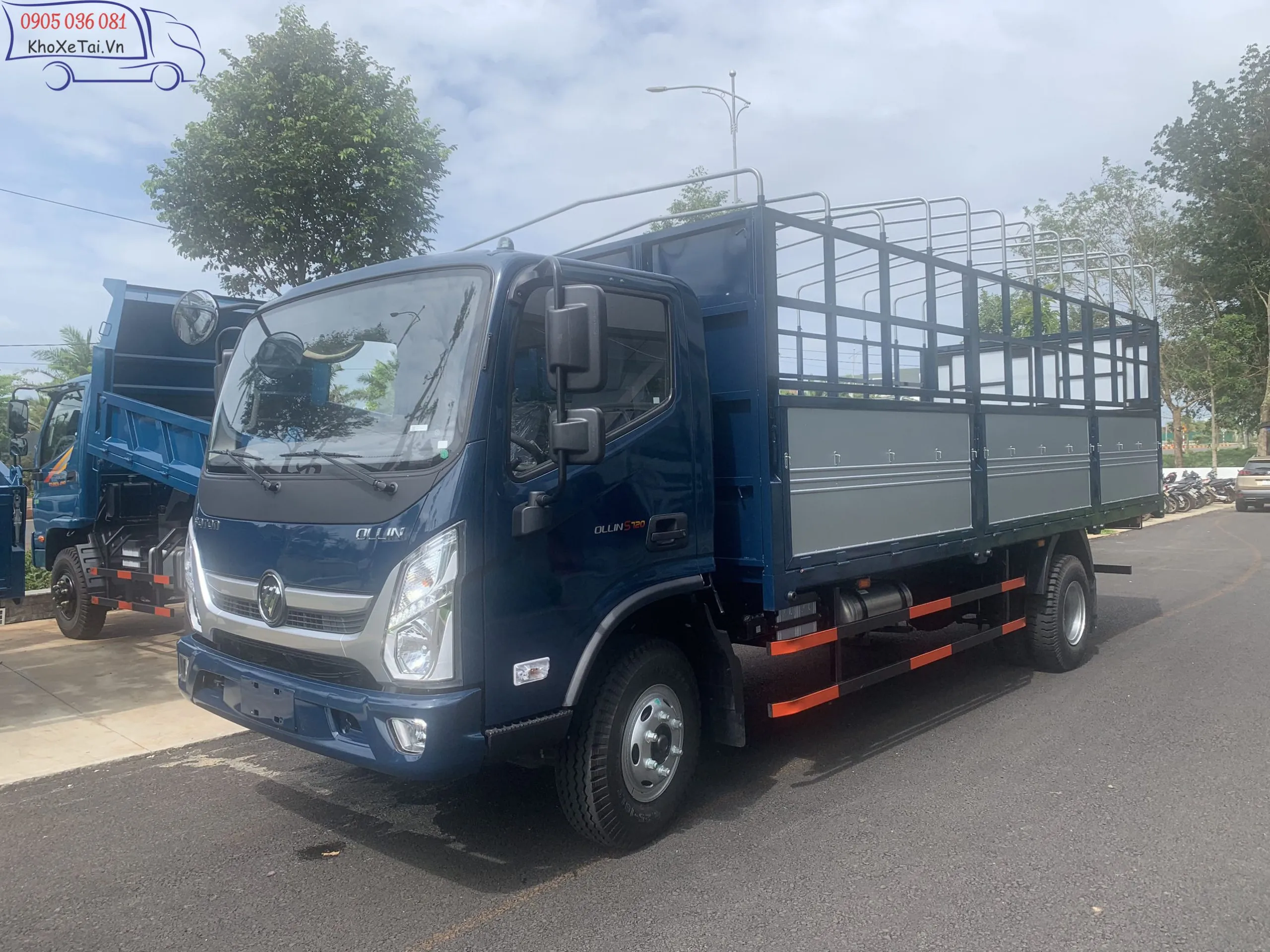 Xe tải Thaco Ollin S720 phiên bản mui bạt vách tôn kẽm