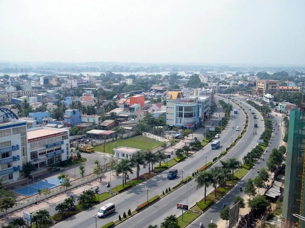 Quang cảnh thành phố Biên Hòa với mật độ giao thông cao