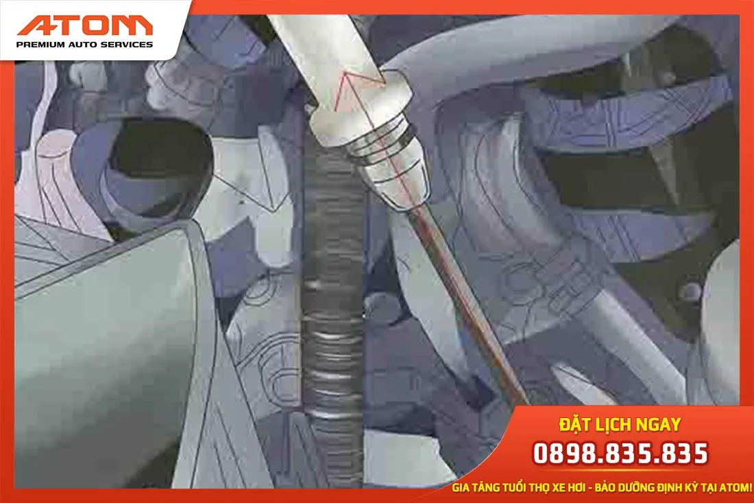 Rút que thăm dầu để kiểm tra dầu chất lượng nhớt hộp số