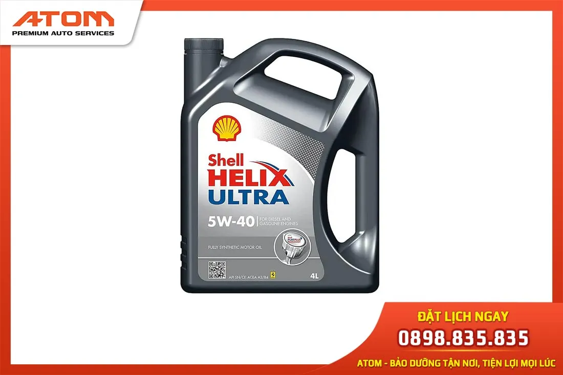 Dầu nhớt ô tô shell helix ultra 5w40