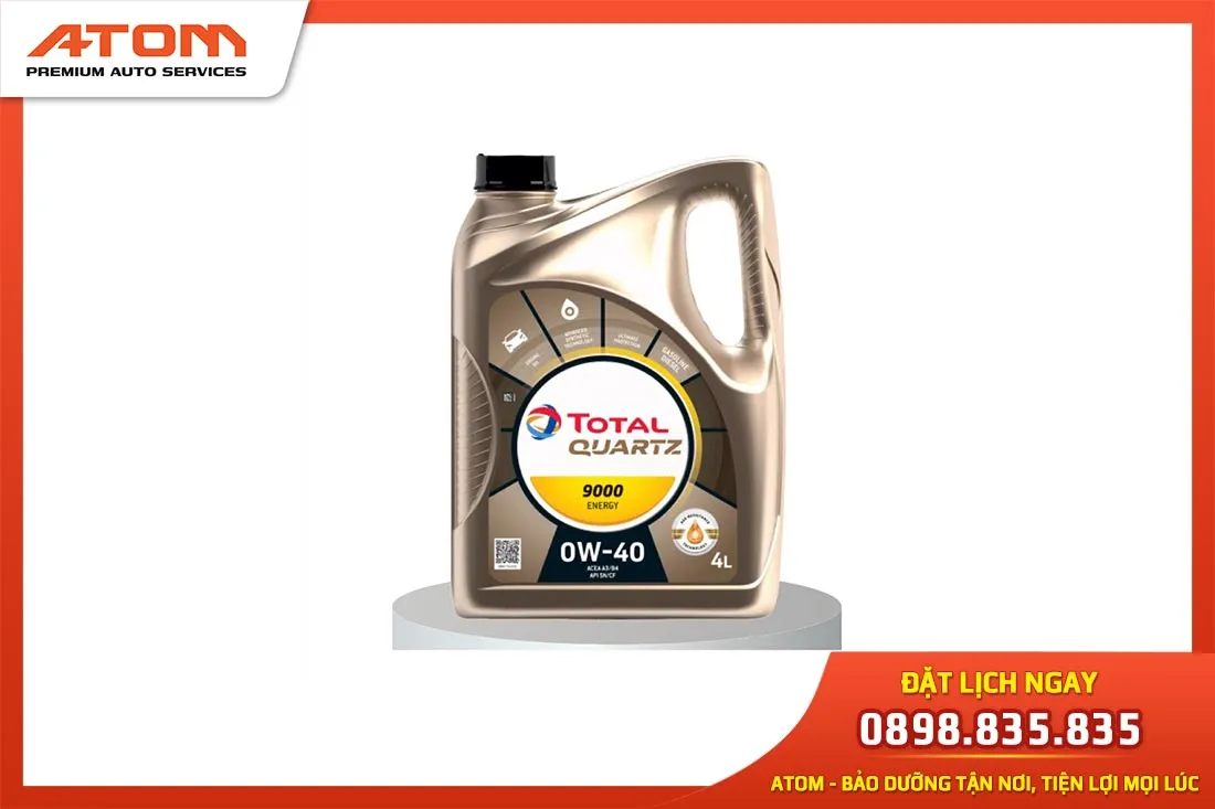 Dầu nhớt ô tô total quartz 9000 0w40