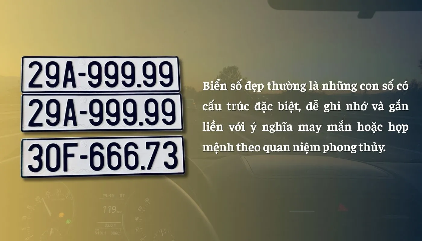 Cảnh biển số xe ô tô đẹp mang đến vận khí tốt cho người sở hữu