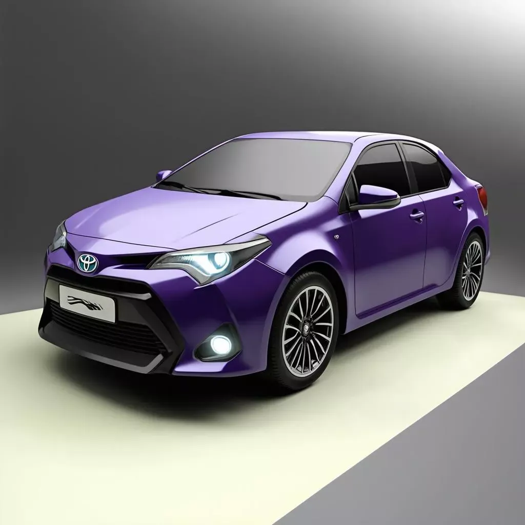 Thêm chi tiết cho ô tô Toyota, bao gồm mâm xe và đèn pha sắc nét