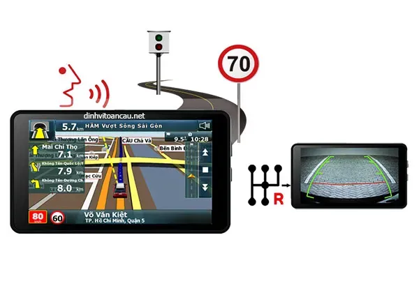 Thiết bị camera hành trình Vietmap A50 với màn hình cảm ứng 5 inch