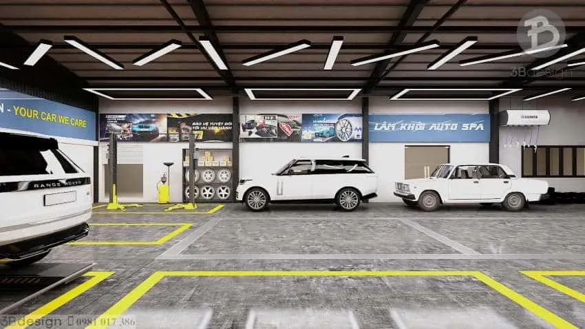 Hệ thống chiếu sáng khoa học và tiết kiệm năng lượng cho gara ô tô