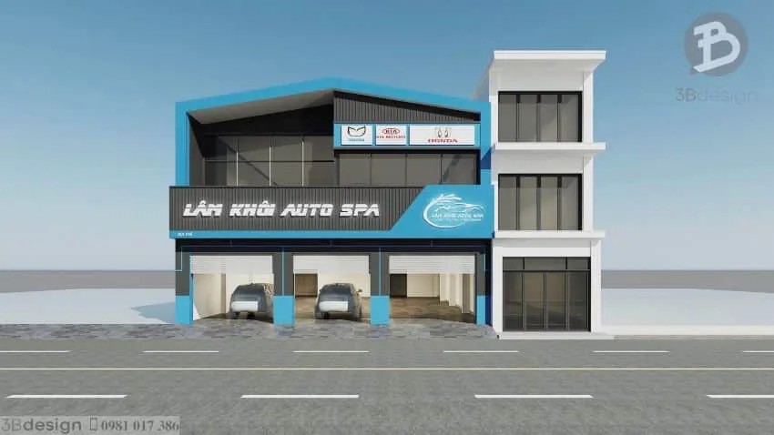 Gara ô tô thiết kế đẹp giúp quảng bá hình ảnh và thương hiệu