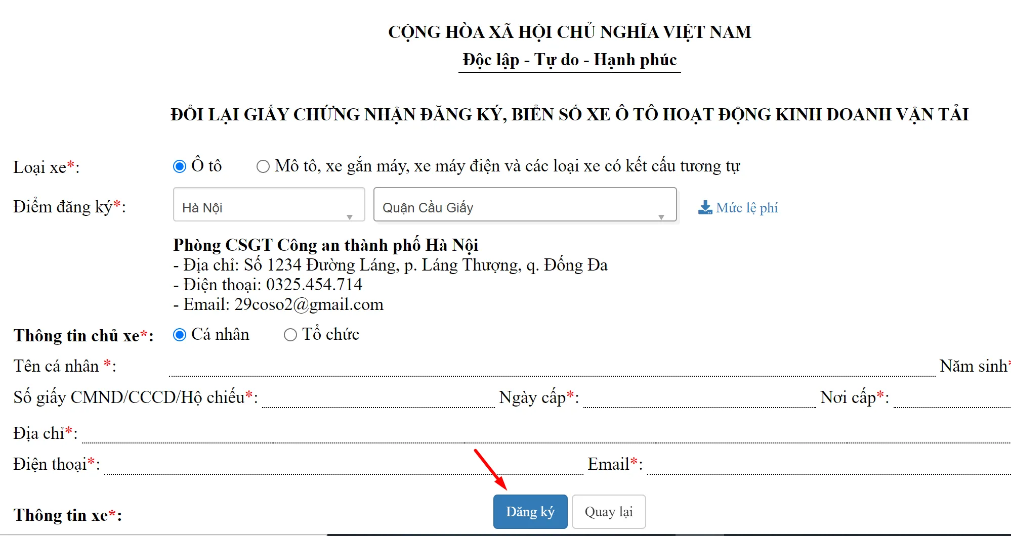 thu tuc doi bien so vang qua mang 4