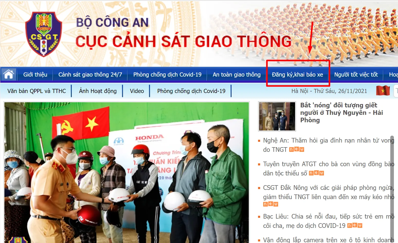 thu tuc doi bien so vang qua mang